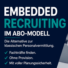 Embedded Recruiting im Abo-Modell Werbebanner mit Beratungsszene
