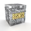 What is a business. The concept of the words on white isolated background. 3d